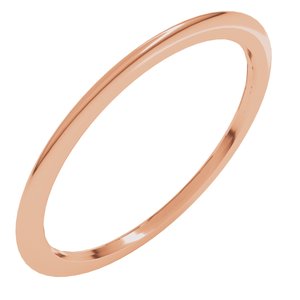 10K Rose 1 Mm Comfort-Fit Half Round Band Size 11