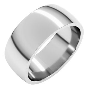 Sterling Silver 8 Mm Lightweight Comfort-Fit Half Round Band Size 11