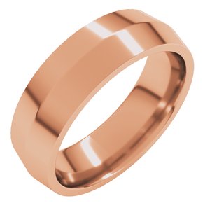 10K Rose 6 Mm Comfort-Fit Knife Band Size 11