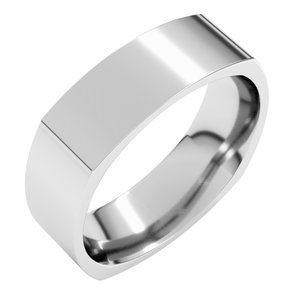 Sterling Silver 6 Mm Comfort-Fit Square Band Size 7