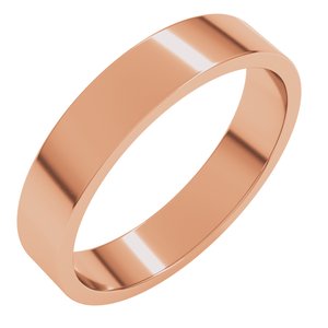 10K Rose 4 Mm Flat Band Size 11