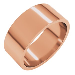 10K Rose 8 Mm Flat Band Size 7