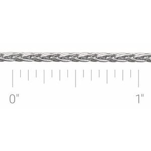 Sterling Silver 2 Mm Diamond-Cut Wheat Chain By The Inch