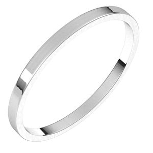 Sterling Silver 1.5 Mm Ultra-Lightweight Flat Band Size 11.5