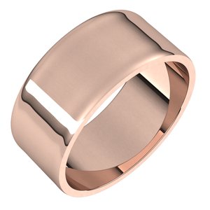10K Rose 8 Mm Ultra-Lightweight Flat Band Size 7.5
