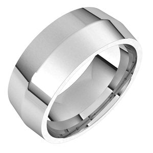 Sterling Silver 8 Mm Comfort-Fit Knife Band Size 11