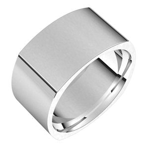Sterling Silver 10 Mm Comfort-Fit Square Band Size 6