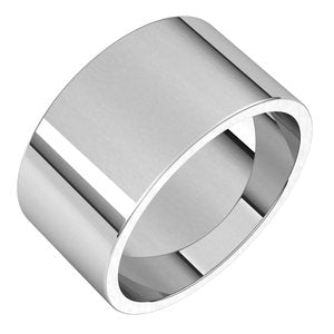Sterling Silver 10 Mm Flat Band Size 11
