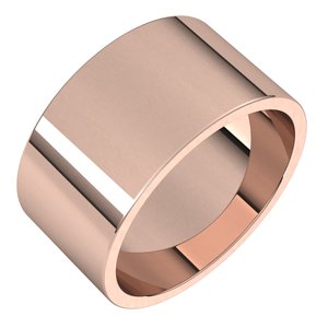 10K Rose 10 Mm Flat Band Size 11