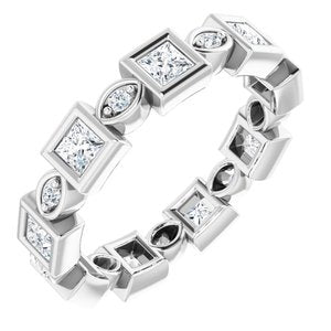 Platinum 9/10 Ctw Natural Diamond Eternity Band Size 6