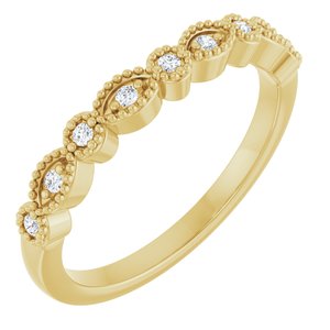 14K Yellow .08 Ctw Natural Diamond Matching Band