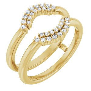 14K Yellow 1/6 Ctw Natural Diamond Ring Guard