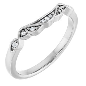 Platinum .03 Ctw Natural Diamond Matching Band