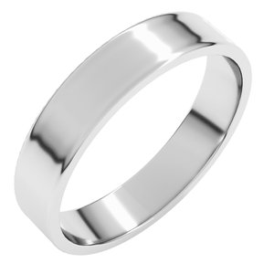 Sterling Silver 4 Mm Ultra-Lightweight Flat Band Size 7