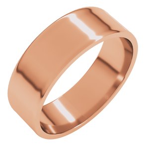 10K Rose 6 Mm Ultra-Lightweight Flat Band Size 8.5