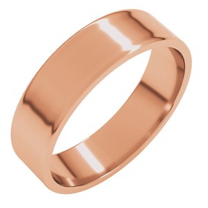 10K Rose 5 Mm Ultra-Lightweight Flat Band Size 8.5