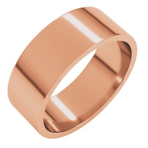 10K Rose 7 Mm Flat Band Size 7