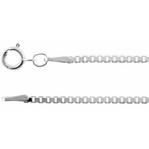 Rhodium-Plated Sterling Silver 1.5 Mm Diamond-Cut Box 16" Chain